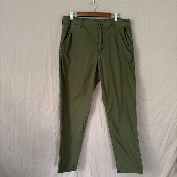 Eddie Bauer Green Chino Pants Size 38x32 Office Professional - Picture 1 of 6